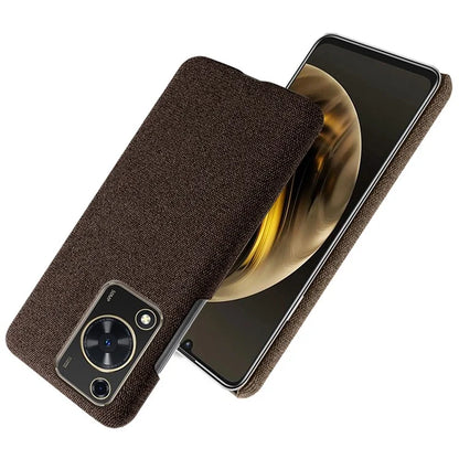 For Huawei Enjoy 70 4G / nova Y72 4G Cell Phone Case Solid Color Shockproof PC Shell with Cloth Texture