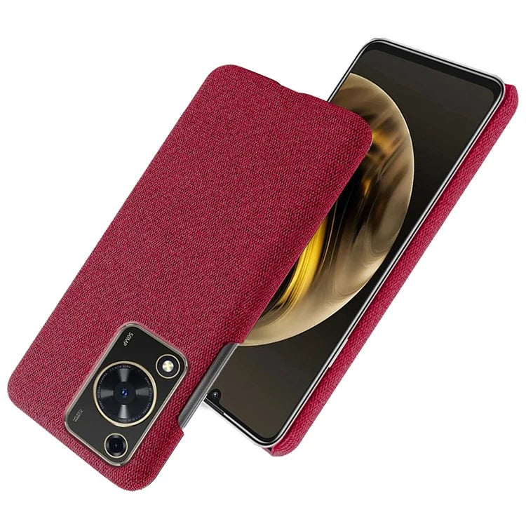 For Huawei Enjoy 70 4G / nova Y72 4G Cell Phone Case Solid Color Shockproof PC Shell with Cloth Texture