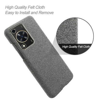 For Huawei Enjoy 70 4G / nova Y72 4G Cell Phone Case Solid Color Shockproof PC Shell with Cloth Texture