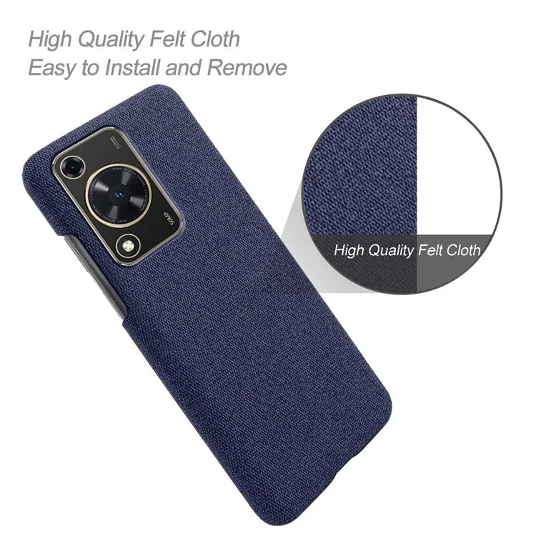 For Huawei Enjoy 70 4G / nova Y72 4G Cell Phone Case Solid Color Shockproof PC Shell with Cloth Texture
