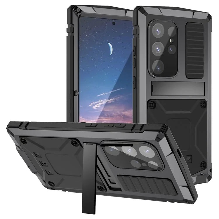 R-JUST For Samsung Galaxy S24 Ultra Phone Case Full Protection Cover with Kickstand