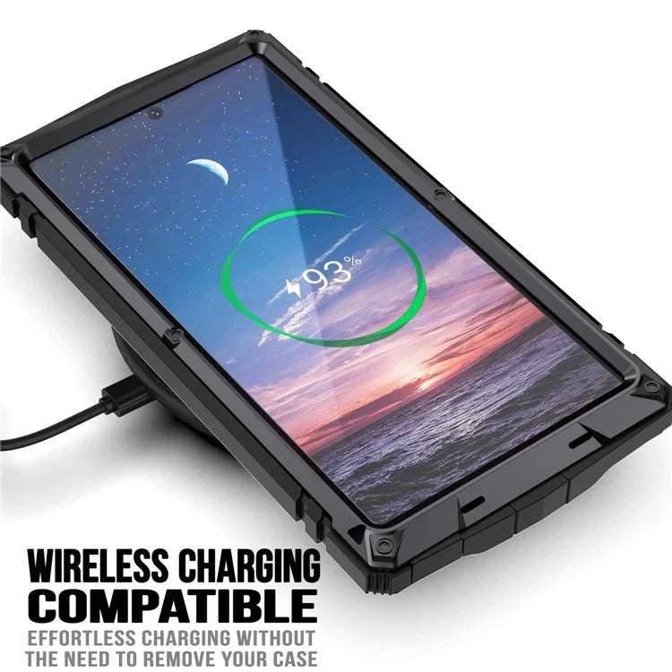 R-JUST For Samsung Galaxy S24 Ultra Phone Case Full Protection Cover with Kickstand