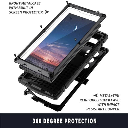 R-JUST For Samsung Galaxy S24 Ultra Phone Case Full Protection Cover with Kickstand