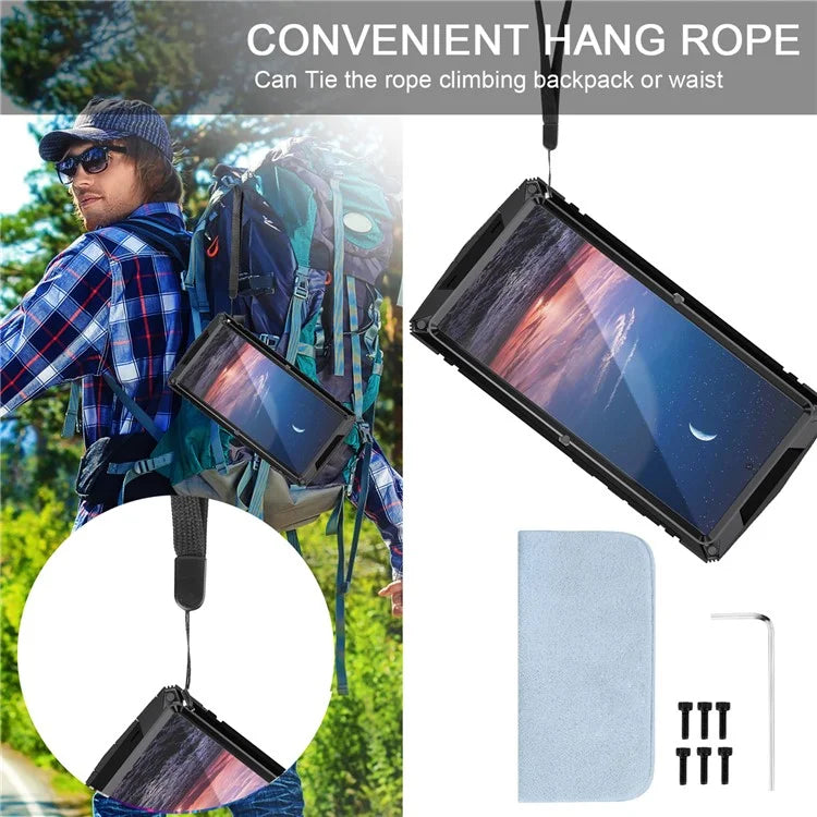 R-JUST For Samsung Galaxy S24 Ultra Phone Case Full Protection Cover with Kickstand
