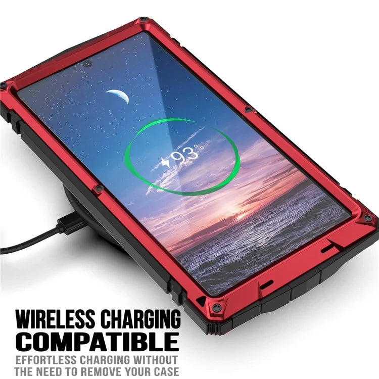 R-JUST For Samsung Galaxy S24 Ultra Phone Case Full Protection Cover with Kickstand