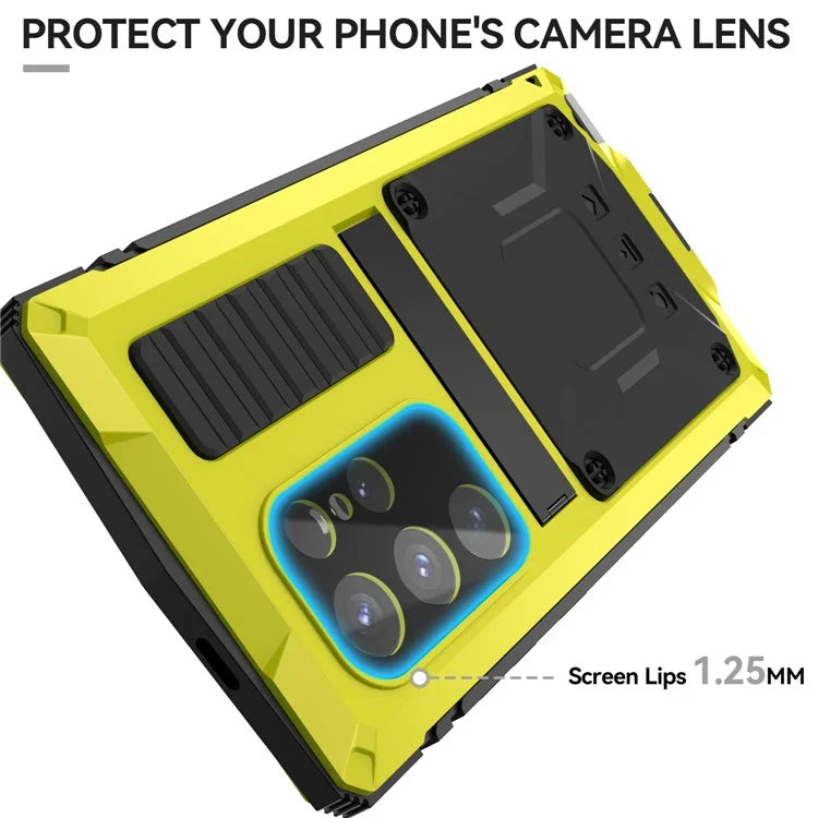 R-JUST For Samsung Galaxy S24 Ultra Phone Case Full Protection Cover with Kickstand