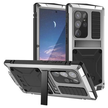 R-JUST For Samsung Galaxy S24 Ultra Phone Case Full Protection Cover with Kickstand