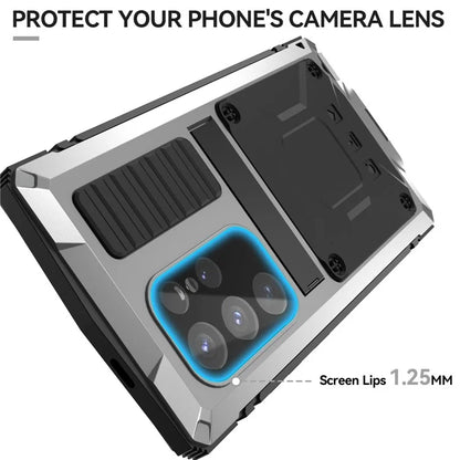R-JUST For Samsung Galaxy S24 Ultra Phone Case Full Protection Cover with Kickstand