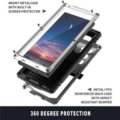 R-JUST For Samsung Galaxy S24 Ultra Phone Case Full Protection Cover with Kickstand