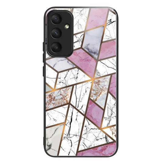For Samsung Galaxy A05s 4G Tempered Glass Case Abstract Marble Pattern Phone Cover
