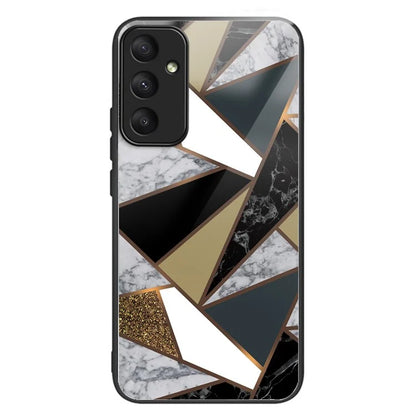 For Samsung Galaxy A05s 4G Tempered Glass Case Abstract Marble Pattern Phone Cover