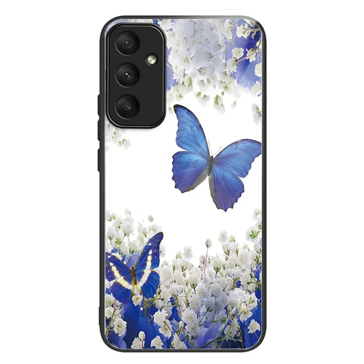 For Samsung Galaxy A05s 4G Phone Case Pattern Printed Shockproof Tempered Glass Cover