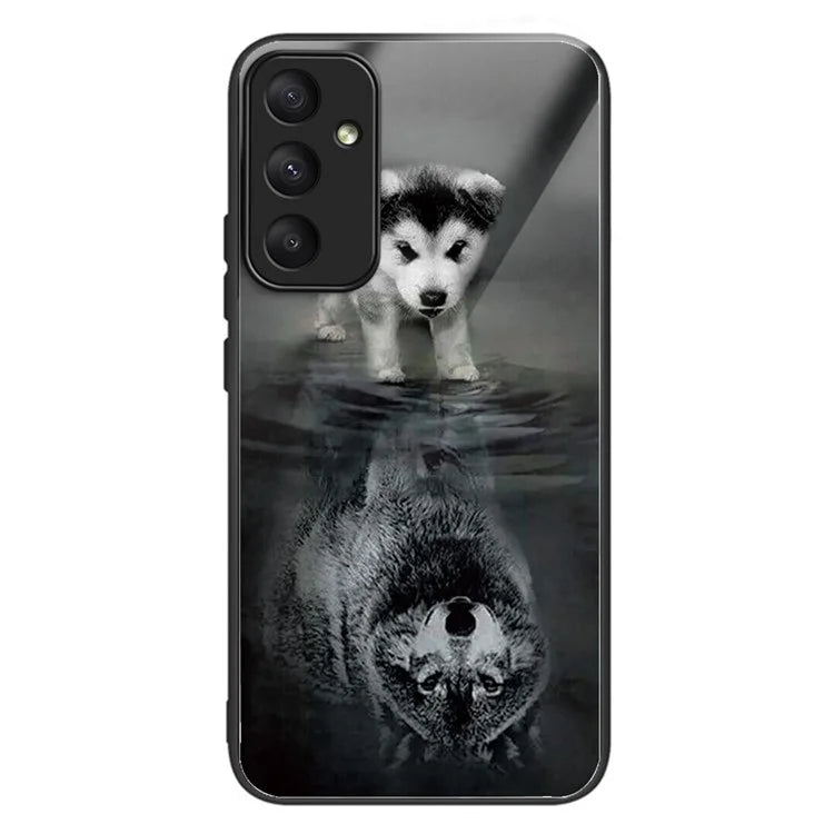 For Samsung Galaxy A05s 4G Phone Case Pattern Printed Shockproof Tempered Glass Cover