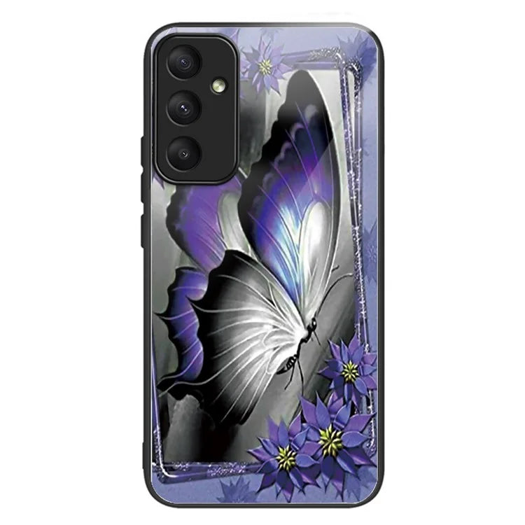 For Samsung Galaxy A05s 4G Phone Case Pattern Printed Shockproof Tempered Glass Cover