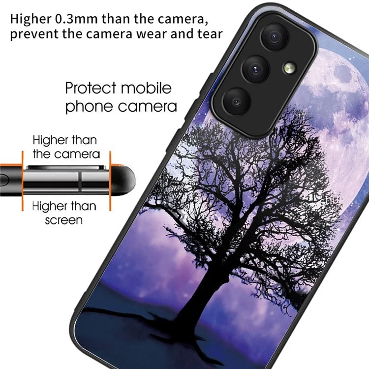For Samsung Galaxy A05s 4G Phone Case Pattern Printed Shockproof Tempered Glass Cover