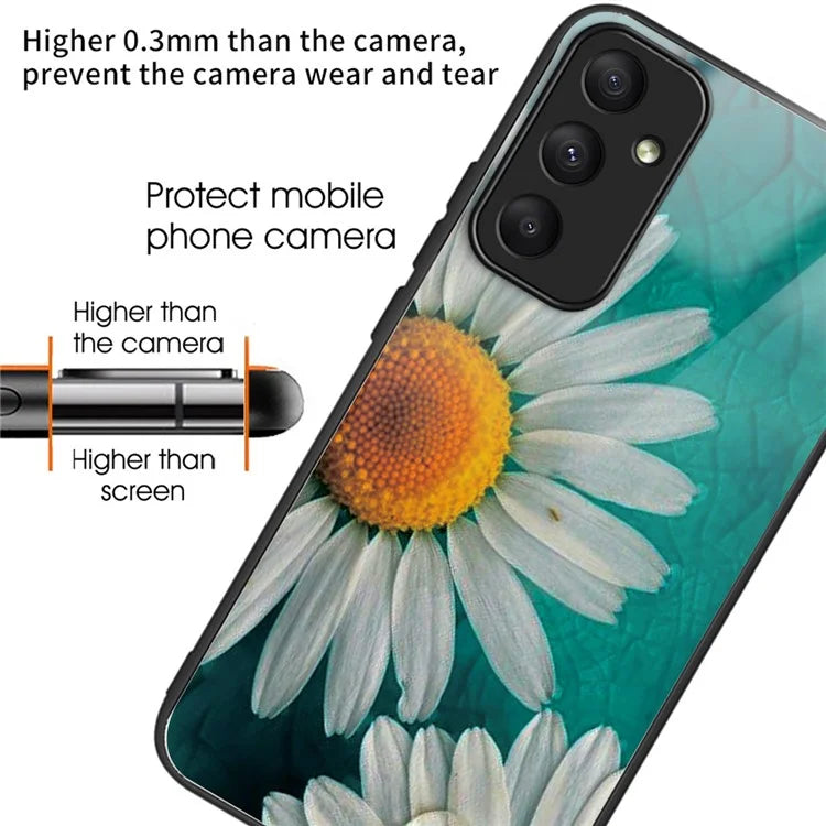For Samsung Galaxy A05s 4G Phone Case Pattern Printed Shockproof Tempered Glass Cover