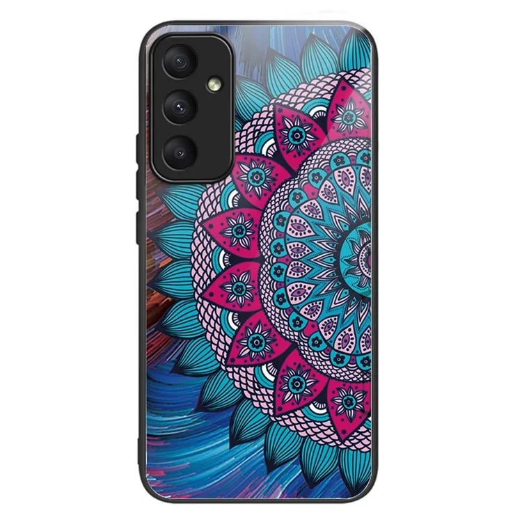 For Samsung Galaxy A05s 4G Phone Case Pattern Printed Shockproof Tempered Glass Cover