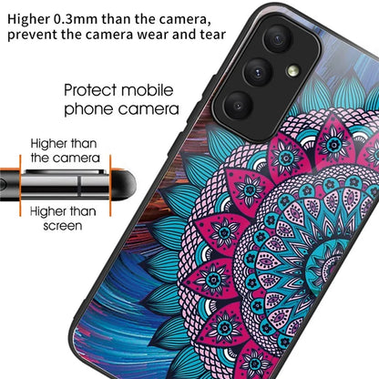 For Samsung Galaxy A05s 4G Phone Case Pattern Printed Shockproof Tempered Glass Cover