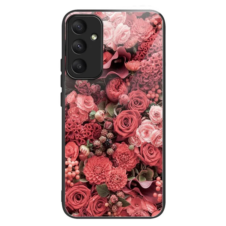For Samsung Galaxy A05s 4G Phone Case Pattern Printed Shockproof Tempered Glass Cover