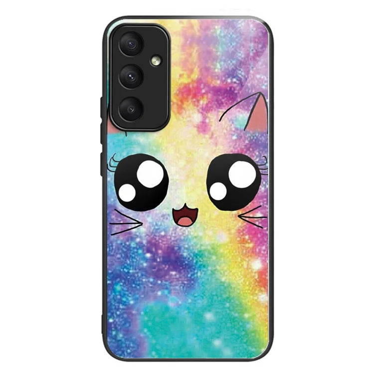 For Samsung Galaxy A05s 4G Phone Case Pattern Printed Shockproof Tempered Glass Cover