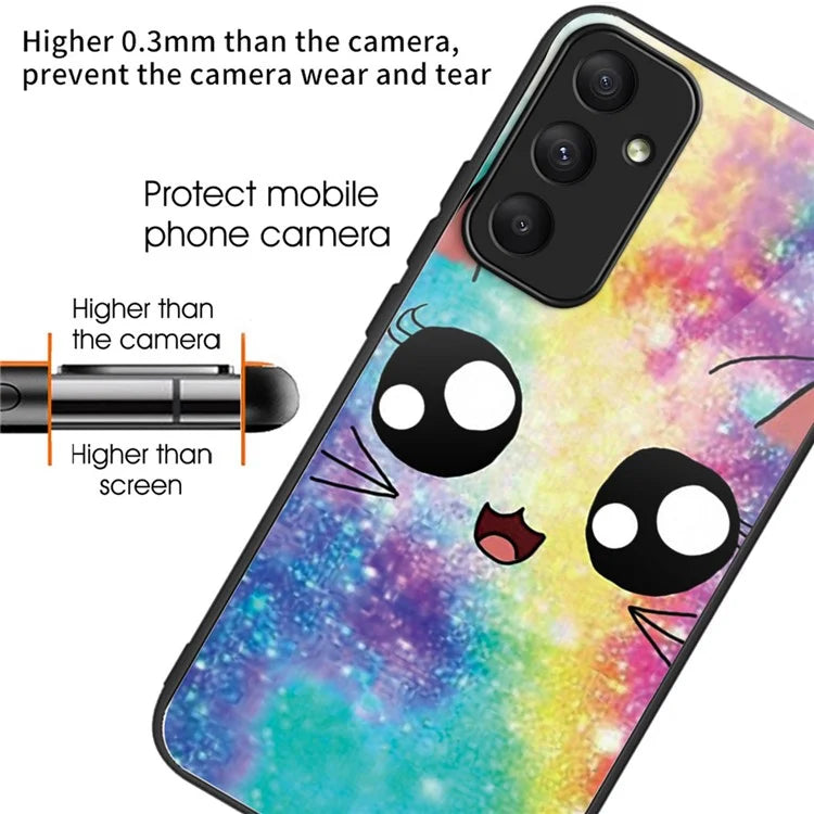 For Samsung Galaxy A05s 4G Phone Case Pattern Printed Shockproof Tempered Glass Cover