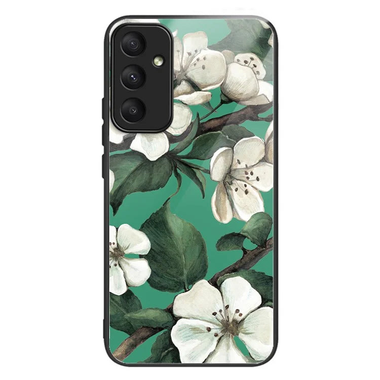 For Samsung Galaxy A05s 4G Phone Case Pattern Printed Shockproof Tempered Glass Cover