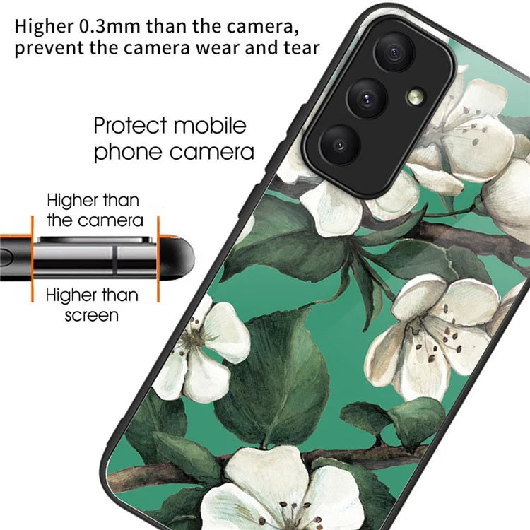 For Samsung Galaxy A05s 4G Phone Case Pattern Printed Shockproof Tempered Glass Cover