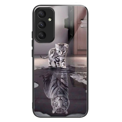For Samsung Galaxy A05s 4G Phone Case Pattern Printed Shockproof Tempered Glass Cover