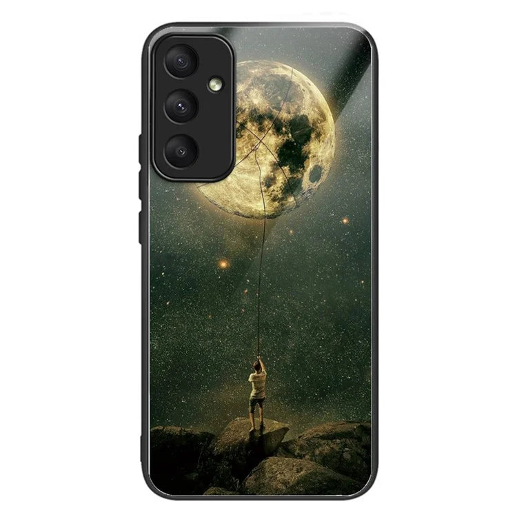 For Samsung Galaxy A05s 4G Phone Case Pattern Printed Shockproof Tempered Glass Cover