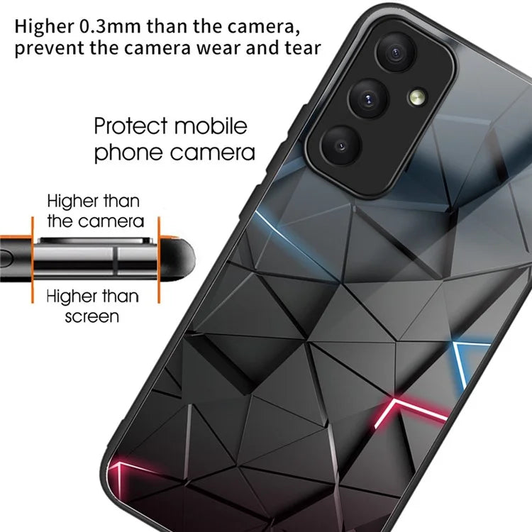 For Samsung Galaxy A05s 4G Phone Case Pattern Printed Shockproof Tempered Glass Cover