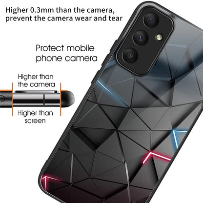 For Samsung Galaxy A05s 4G Phone Case Pattern Printed Shockproof Tempered Glass Cover