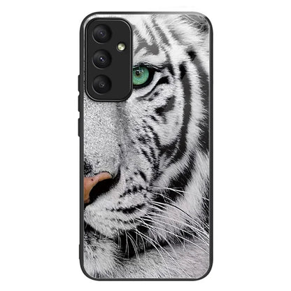For Samsung Galaxy A05s 4G Case Tempered Glass Back + TPU Frame Pattern Printing Phone Cover