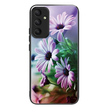 For Samsung Galaxy A05s 4G Case Tempered Glass Back + TPU Frame Pattern Printing Phone Cover