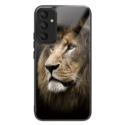 For Samsung Galaxy A05s 4G Case Tempered Glass Back + TPU Frame Pattern Printing Phone Cover