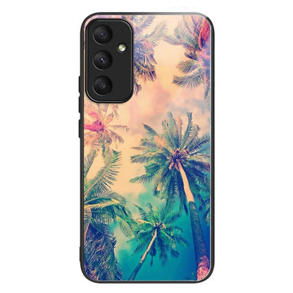 For Samsung Galaxy A05s 4G Case Tempered Glass+TPU Pattern Printing Phone Shell