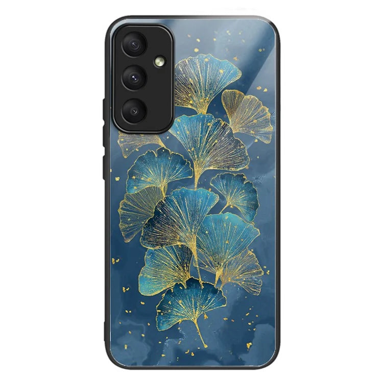 For Samsung Galaxy A05s 4G Case Tempered Glass+TPU Pattern Printing Phone Shell