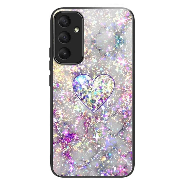 For Samsung Galaxy A05s 4G Case Tempered Glass+TPU Pattern Printing Phone Shell