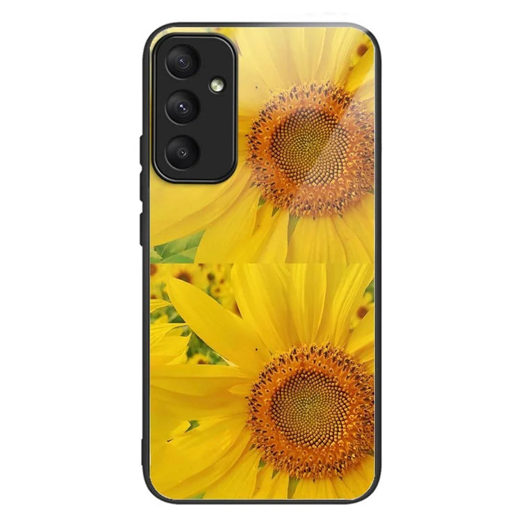 For Samsung Galaxy A05s 4G Case Tempered Glass+TPU Pattern Printing Phone Shell