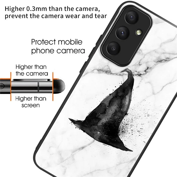 For Samsung Galaxy A05s 4G Case Drop-proof Tempered Glass+TPU Phone Back Cover