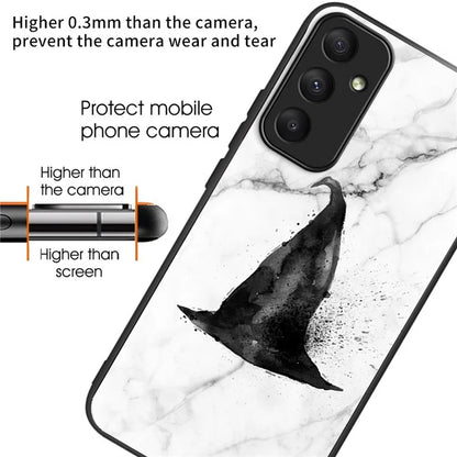 For Samsung Galaxy A05s 4G Case Drop-proof Tempered Glass+TPU Phone Back Cover
