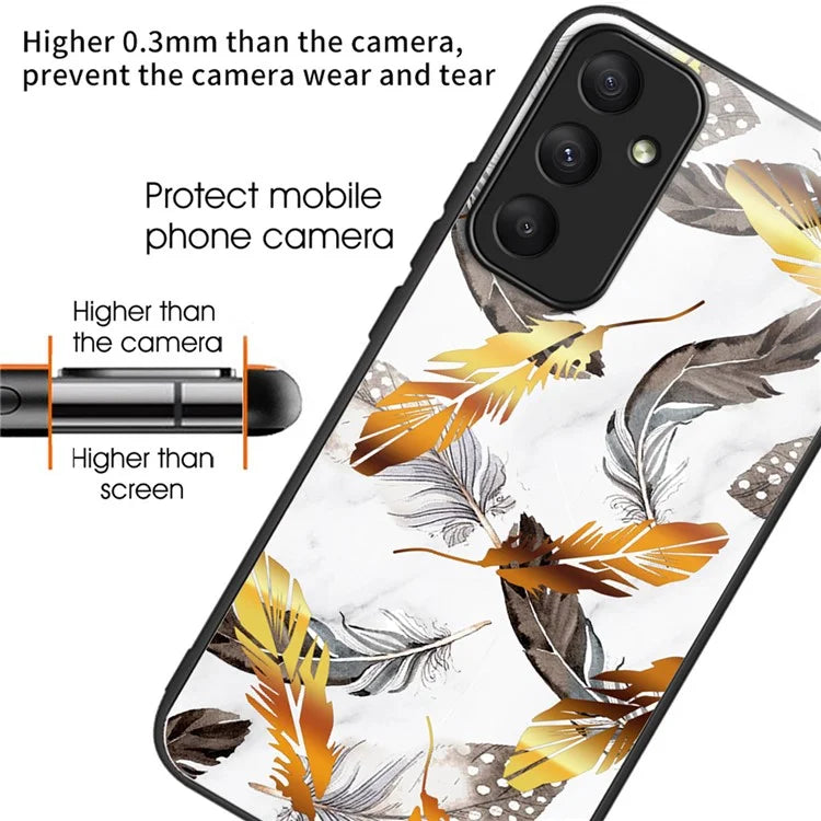 For Samsung Galaxy A05s 4G Case Drop-proof Tempered Glass+TPU Phone Back Cover