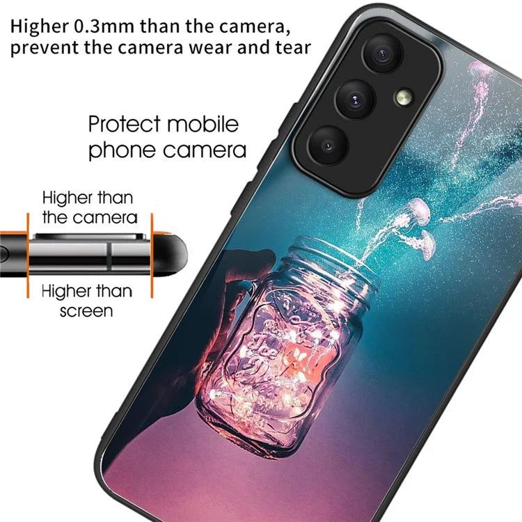 For Samsung Galaxy A05s 4G Case Drop-proof Tempered Glass+TPU Phone Back Cover
