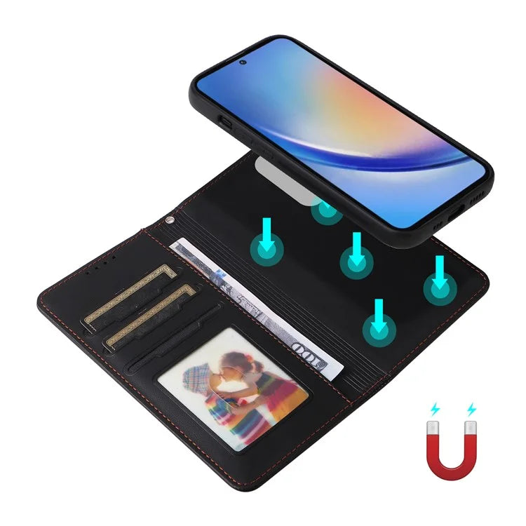 BETOPNICE 005 For Samsung Galaxy A35 5G PU Leather Phone Cover Detachable Magnetic Wallet Case