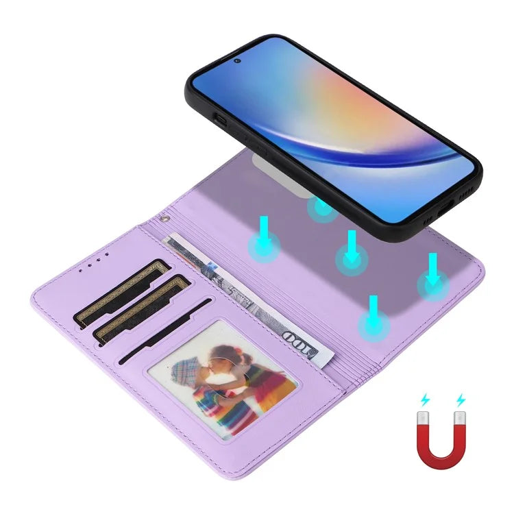 BETOPNICE 005 For Samsung Galaxy A35 5G PU Leather Phone Cover Detachable Magnetic Wallet Case