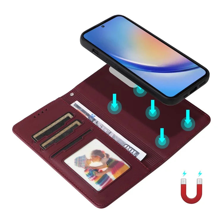 BETOPNICE 005 For Samsung Galaxy A35 5G PU Leather Phone Cover Detachable Magnetic Wallet Case