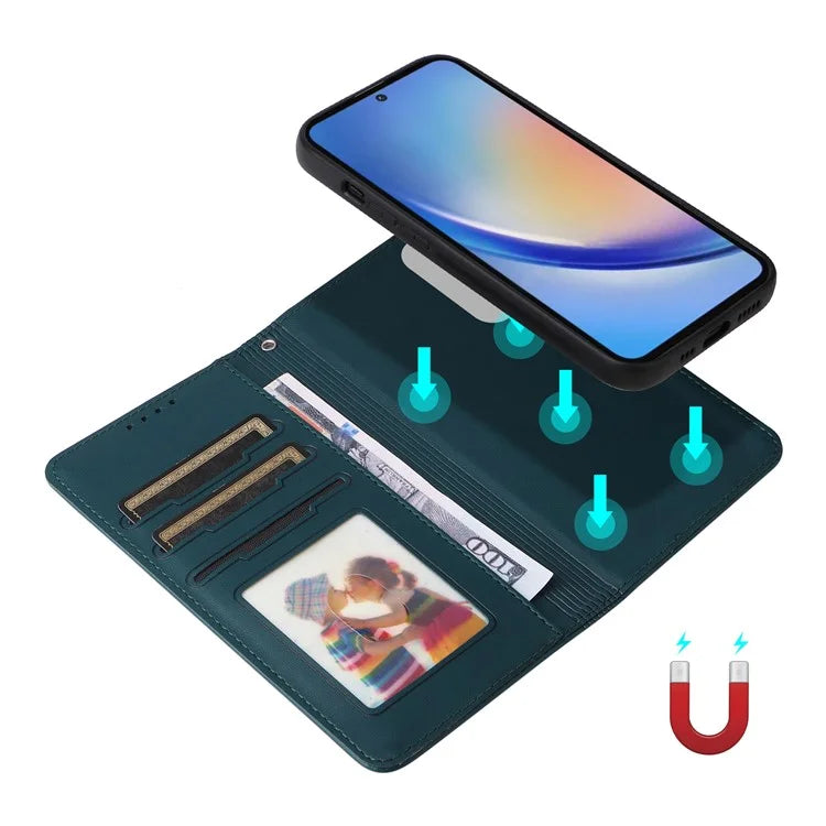 BETOPNICE 005 For Samsung Galaxy A35 5G PU Leather Phone Cover Detachable Magnetic Wallet Case