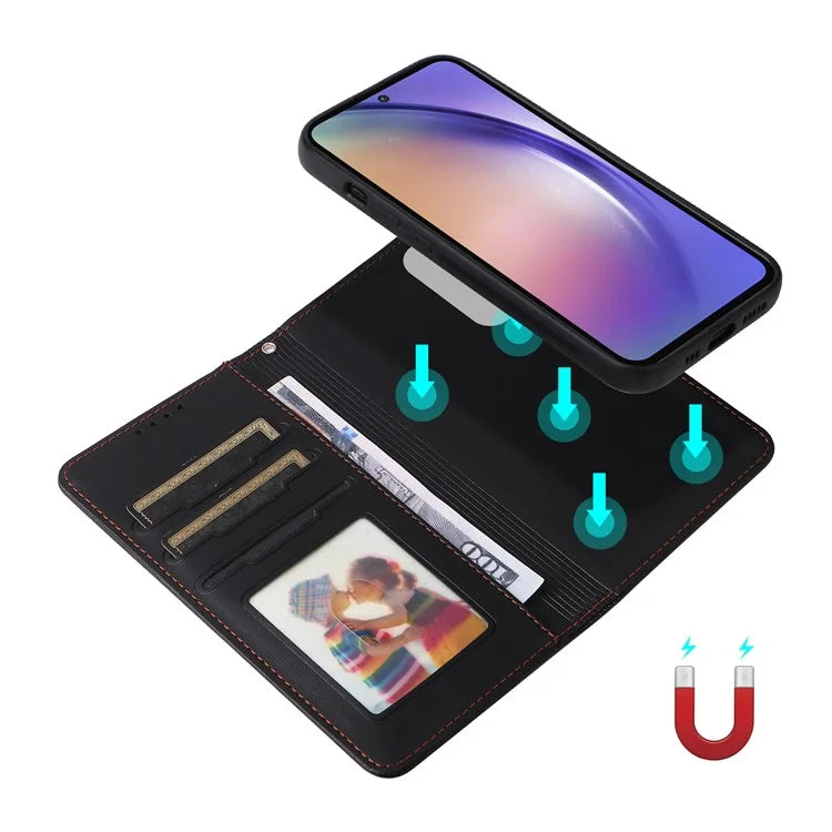 BETOPNICE 005 For Samsung Galaxy A55 5G Detachable Phone Case Card Slots TPU Interior Protective Cover