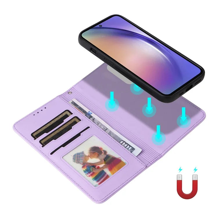 BETOPNICE 005 For Samsung Galaxy A55 5G Detachable Phone Case Card Slots TPU Interior Protective Cover