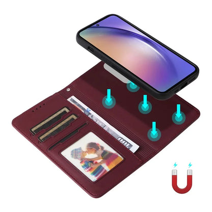 BETOPNICE 005 For Samsung Galaxy A55 5G Detachable Phone Case Card Slots TPU Interior Protective Cover