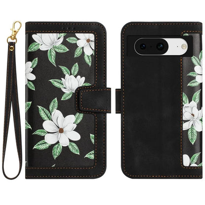 For Google Pixel 8a Phone Case Flower Pattern Stand Cover